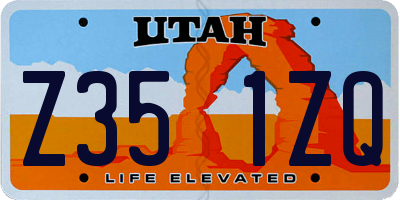 UT license plate Z351ZQ