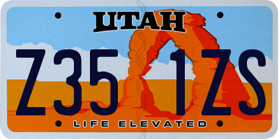 UT license plate Z351ZS