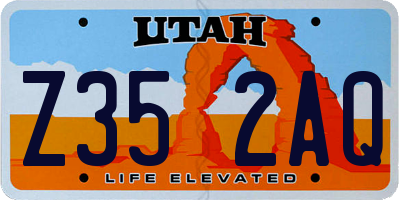 UT license plate Z352AQ
