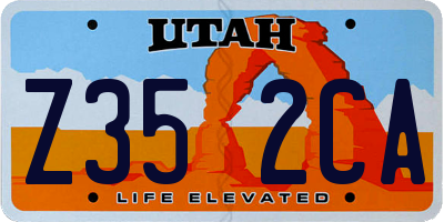UT license plate Z352CA