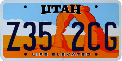 UT license plate Z352CG