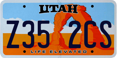 UT license plate Z352CS