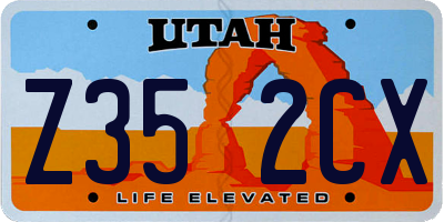 UT license plate Z352CX