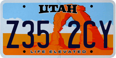 UT license plate Z352CY