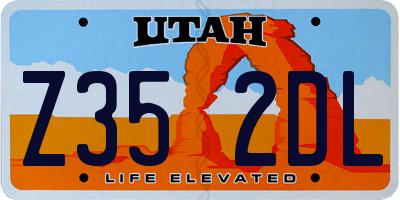 UT license plate Z352DL