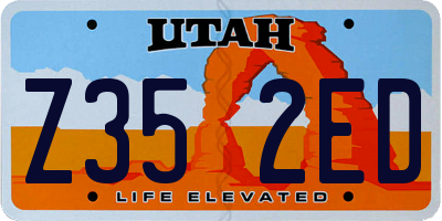 UT license plate Z352ED