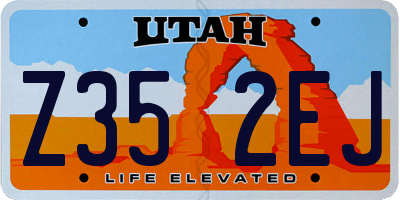 UT license plate Z352EJ