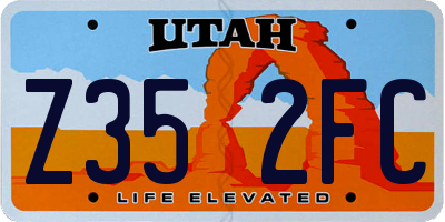 UT license plate Z352FC