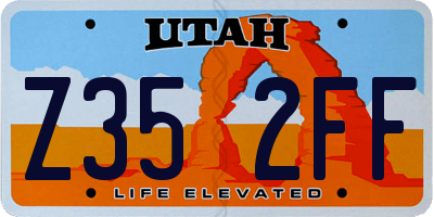 UT license plate Z352FF