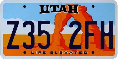 UT license plate Z352FH