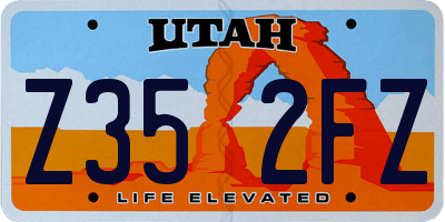 UT license plate Z352FZ
