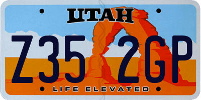 UT license plate Z352GP