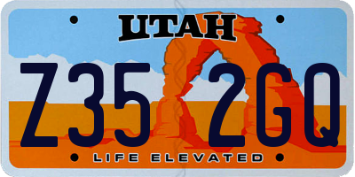 UT license plate Z352GQ