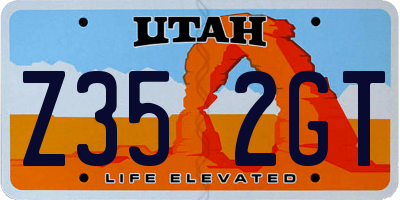 UT license plate Z352GT