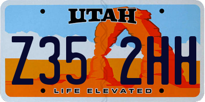 UT license plate Z352HH