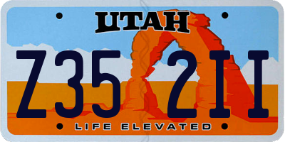 UT license plate Z352II