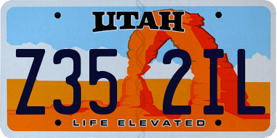 UT license plate Z352IL