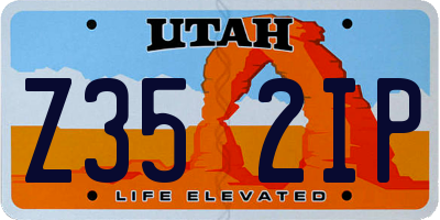 UT license plate Z352IP