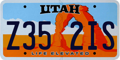UT license plate Z352IS