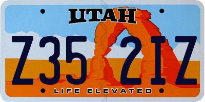 UT license plate Z352IZ