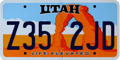 UT license plate Z352JD