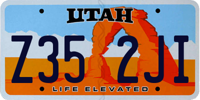UT license plate Z352JI