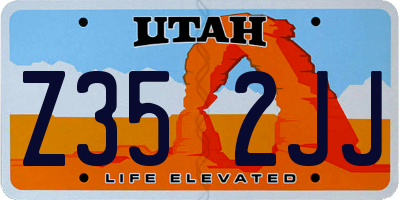 UT license plate Z352JJ
