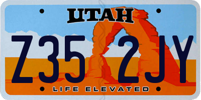 UT license plate Z352JY