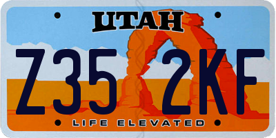 UT license plate Z352KF