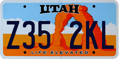 UT license plate Z352KL