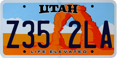 UT license plate Z352LA