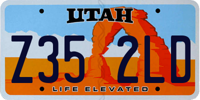 UT license plate Z352LD