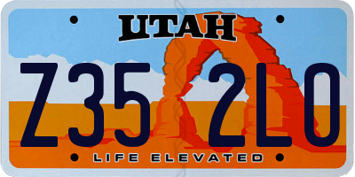 UT license plate Z352LO