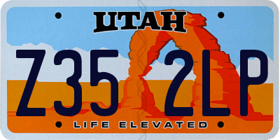 UT license plate Z352LP