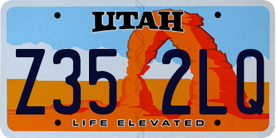 UT license plate Z352LQ