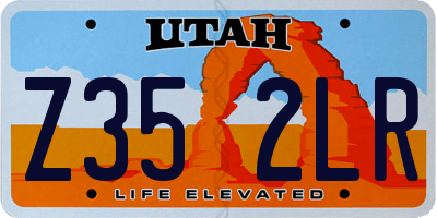 UT license plate Z352LR