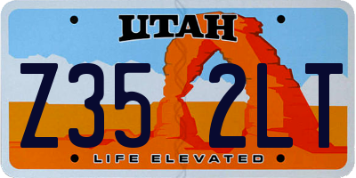 UT license plate Z352LT