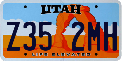 UT license plate Z352MH