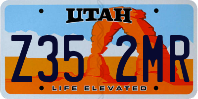 UT license plate Z352MR