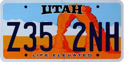 UT license plate Z352NH