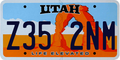 UT license plate Z352NM