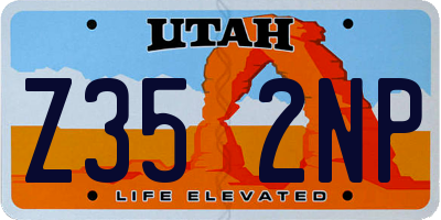 UT license plate Z352NP