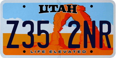UT license plate Z352NR