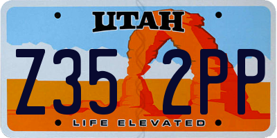 UT license plate Z352PP