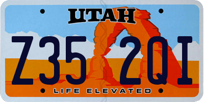 UT license plate Z352QI