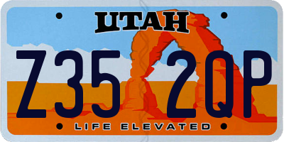 UT license plate Z352QP