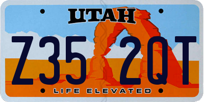 UT license plate Z352QT