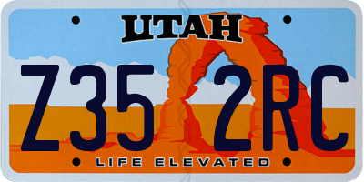 UT license plate Z352RC
