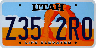 UT license plate Z352RO