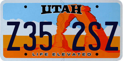 UT license plate Z352SZ